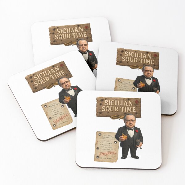 Item preview, Sicilian Sour Time – Godfather Style Mafia Cocktail Poster designed and sold by malero-design.