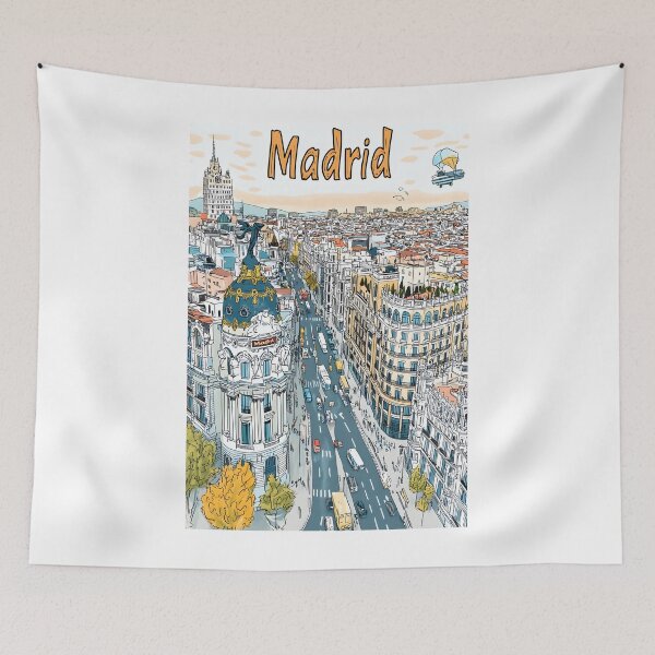 Item preview, Illustrated Map of Madrid designed and sold by Artessie.