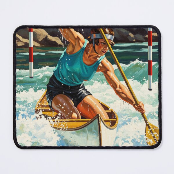 Item preview, LA MANŒUVRE DU CANOË (The Canoe Maneuver) - Original Art Deco Artwork designed and sold by elektronen.
