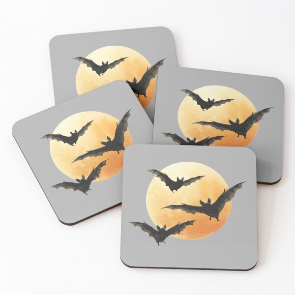 Item preview, Bats in front of a full moon – Halloween night motif designed and sold by Meiersbeste.