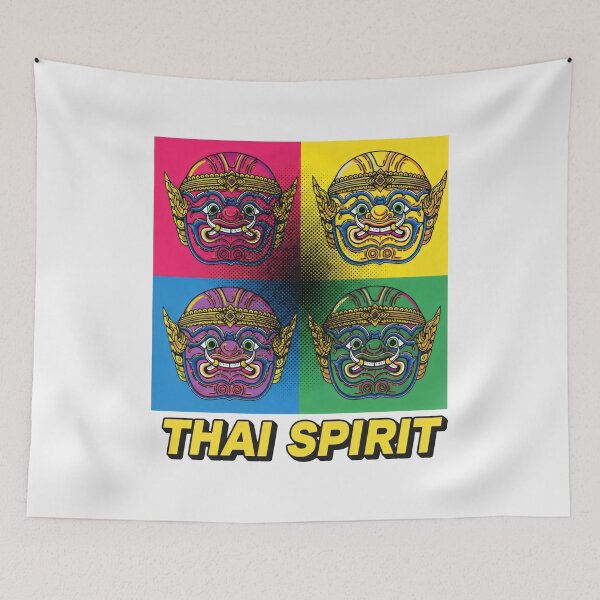 Item preview, Thai Mythical Giants Reimagined in Bold Contemporary Color Palette designed and sold by SplashTastic.