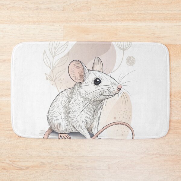 Item preview, Botanical White Mouse Illustration designed and sold by Ommash.