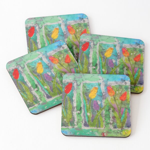 Item preview, Tulip Panels III Renee Chastant designed and sold by ARTDOJATED.