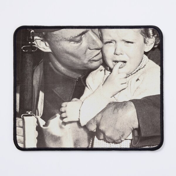 Item preview, Vintage WWII Propaganda Poster | Buy Victory Bonds Art | Soldier & Child Emotional Black & White Photo | Patriotic Home Decor designed and sold by artofuniverse.