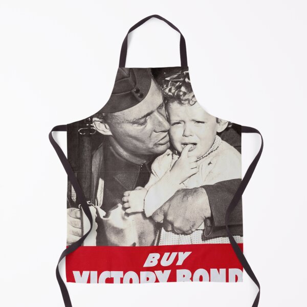 Item preview, Vintage WWII Propaganda Poster | Buy Victory Bonds Art | Soldier & Child Emotional Black & White Photo | Patriotic Home Decor designed and sold by artofuniverse.