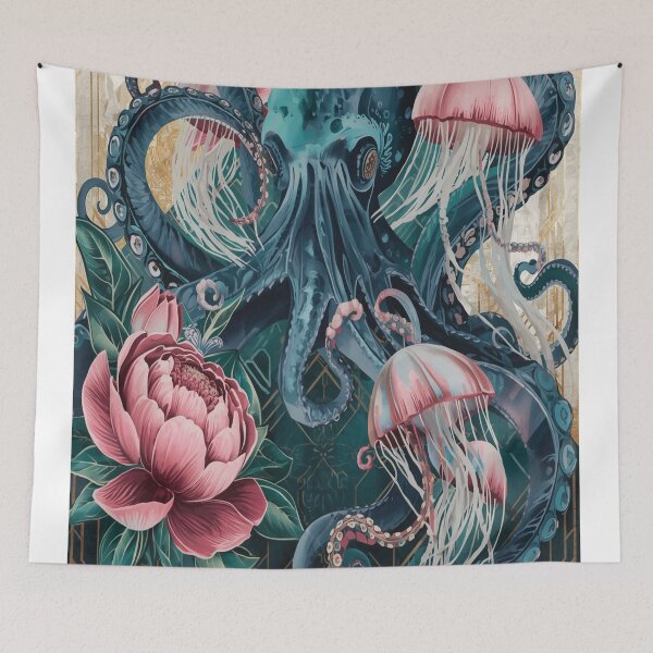 Item preview, Beautiful drawn octopus designed and sold by saly55887.