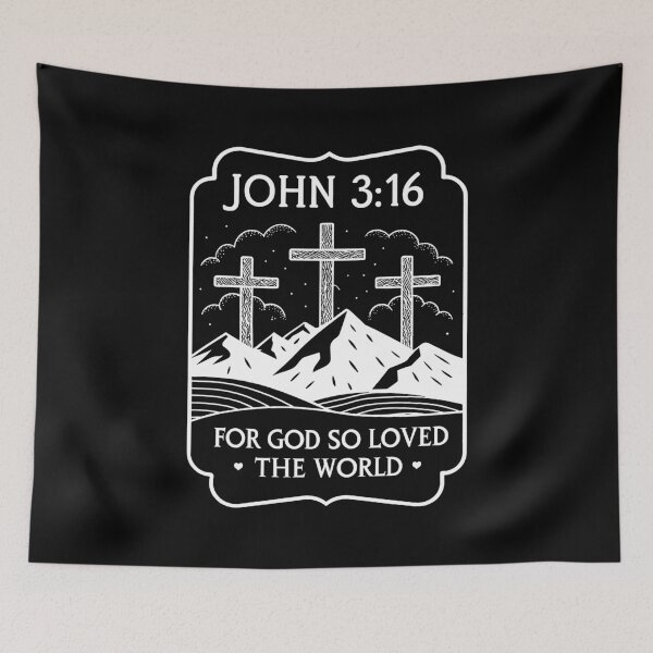 Item preview, John 3:16 For God So Loved The World designed and sold by plushism.