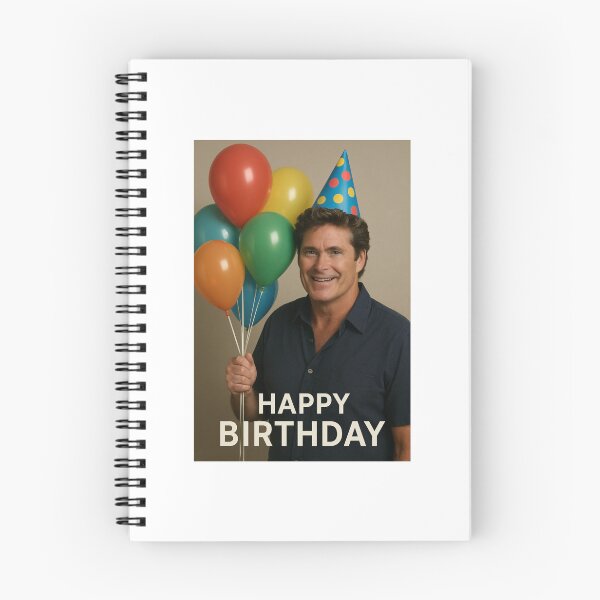 Item preview, David hasselhoff birthday balloons party hat meme funny prank weird designed and sold by CheeseBlueprint.