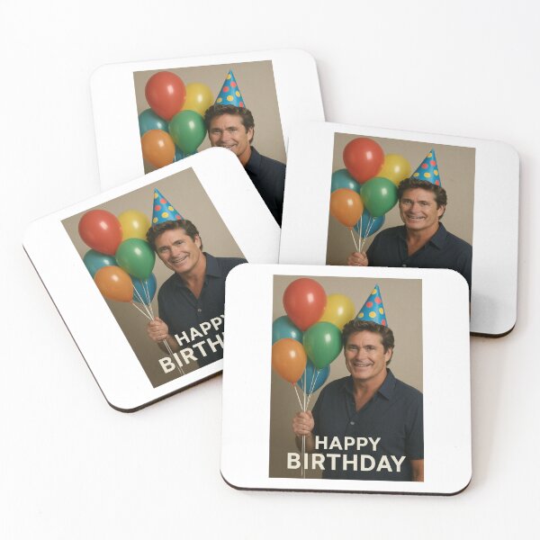 Item preview, David hasselhoff birthday balloons party hat meme funny prank weird designed and sold by CheeseBlueprint.