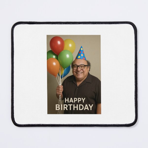 Artikelvorschau, Danny Devito Geburtstag Ballons Party Hut Meme lustiger Streich seltsam entworfen und verkauft von CheeseBlueprint.
