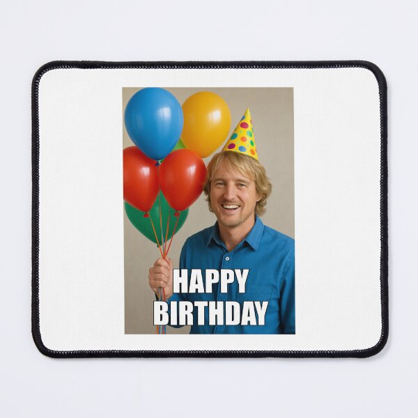 Item preview, Owen wilson birthday balloons party hat meme funny prank weird designed and sold by CheeseBlueprint.