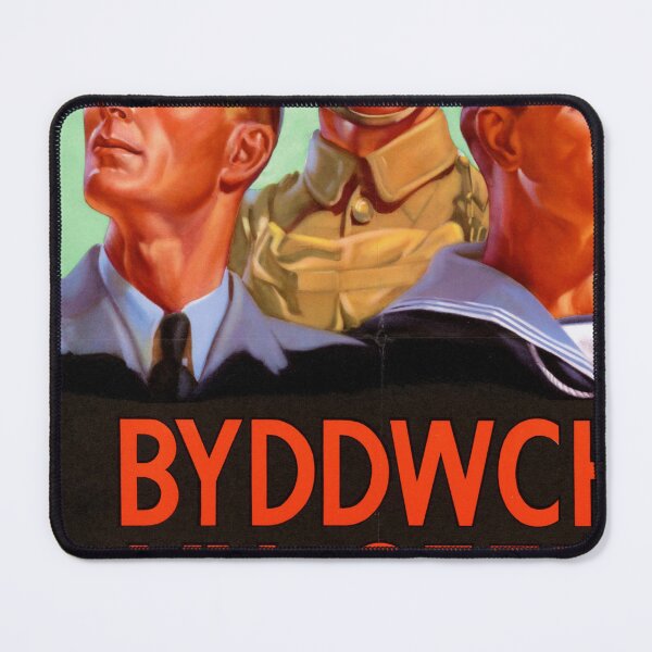 Item preview, WWII British Propaganda Poster | Royal Air Force Army & Navy Art | Welsh Text | Vintage Military Print | Home Front Support designed and sold by artofuniverse.