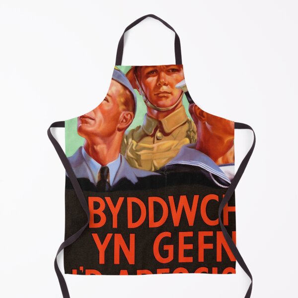Item preview, WWII British Propaganda Poster | Royal Air Force Army & Navy Art | Welsh Text | Vintage Military Print | Home Front Support designed and sold by artofuniverse.