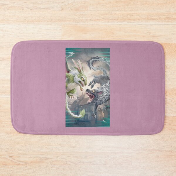 Item preview, Dragon vs Wolf Mythical Battle Art designed and sold by Christina Powers.