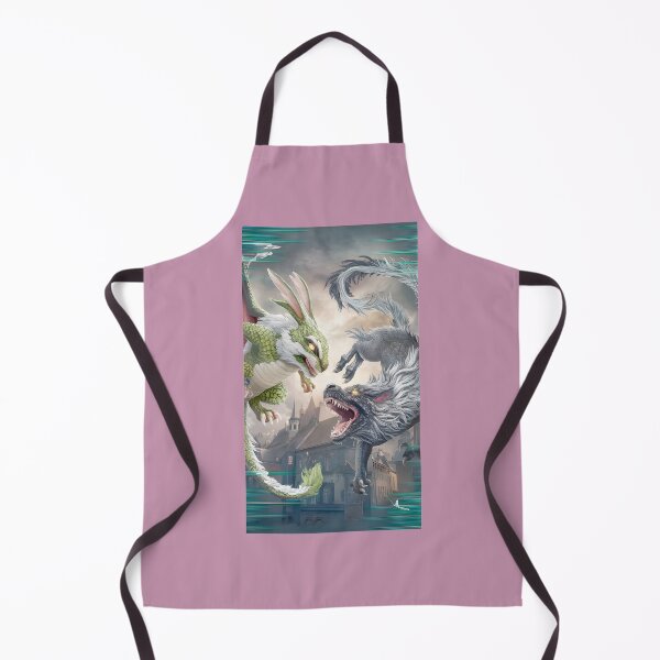 Item preview, Dragon vs Wolf Mythical Battle Art designed and sold by Christina Powers.