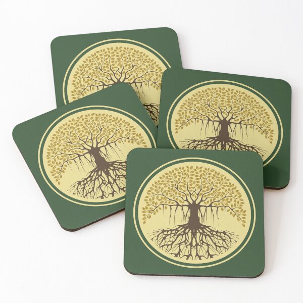 Item preview, Spiritual Balance Banyan Tree of Life Green Yellow  designed and sold by TackyTime.