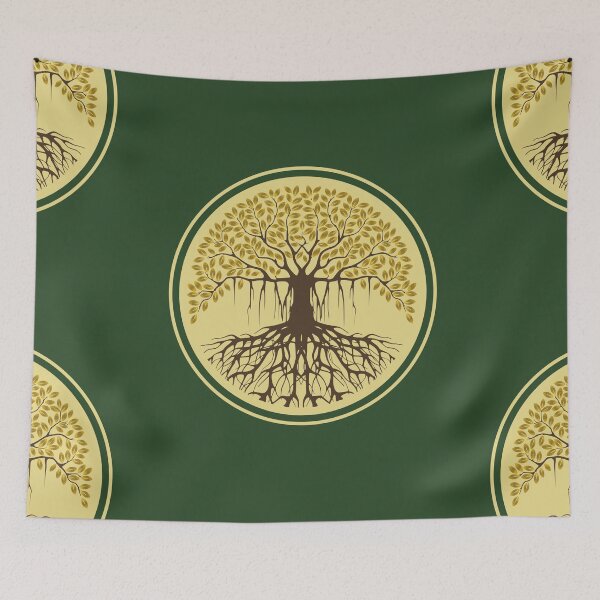 Item preview, Spiritual Balance Banyan Tree of Life Green Yellow  designed and sold by TackyTime.
