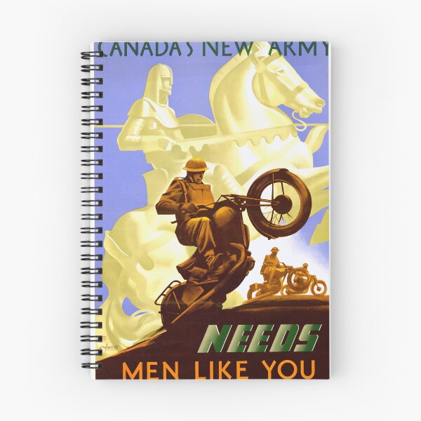 Item preview, Vintage WWII Canadian Recruitment Poster | Soldier & Knight | Art Deco Propaganda | Mobilize for Modern Warfare | Bold Design designed and sold by artofuniverse.