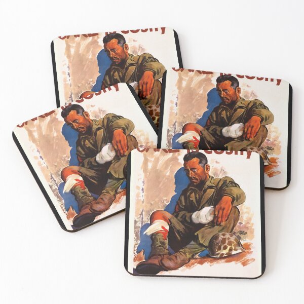Item preview, World War II Propaganda Poster | Buy War Bonds & Stamps | Wounded Soldier Art | Adolph Treidler Illustration | Care Is Costly designed and sold by artofuniverse.