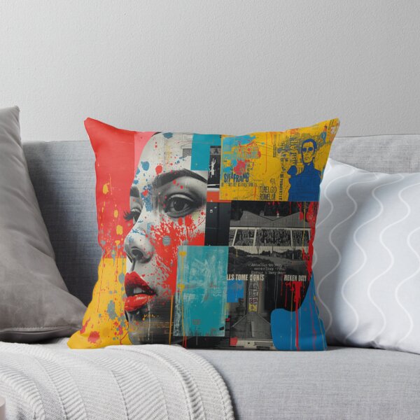 Item preview, Girl drawn with geometric pattern and colors designed and sold by saly55887.