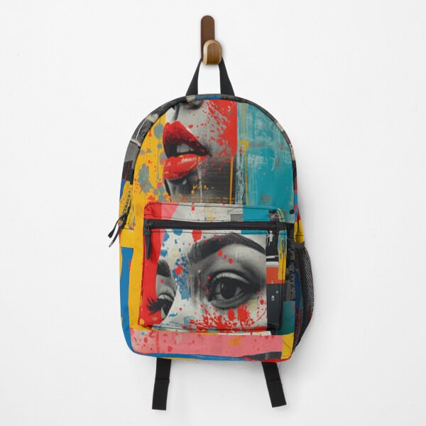 Item preview, Girl drawn with geometric pattern and colors designed and sold by saly55887.