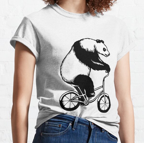Panda on a Bicycle Women’s T-Shirt