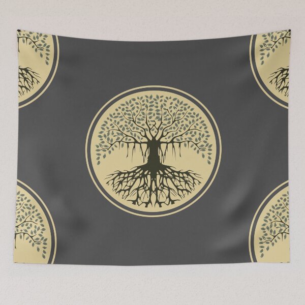 Item preview, Spiritual Balance Banyan Tree of Life Blue Gray  designed and sold by TackyTime.