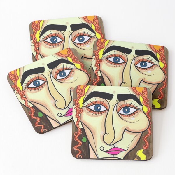 Item preview, Bold Abstract Portrait with Red Curls designed and sold by ryskayzorthhui.