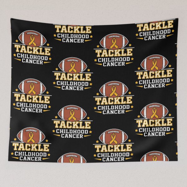 Item preview, Tackle Childhood Cancer Awareness Football Gold Ribbon Kids designed and sold by BLZART.