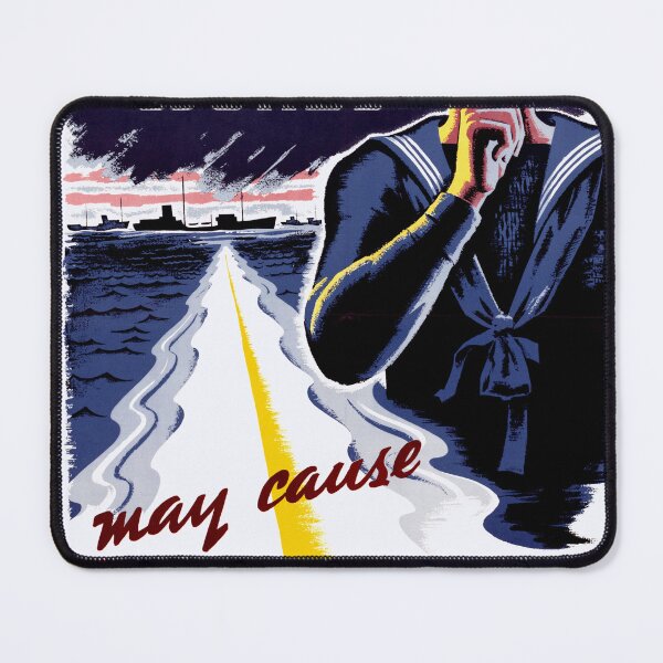 Item preview, WWII Propaganda Art | Royal Canadian Navy Poster | Sailor in Uniform | Careless Words May Cause Disaster | Vintage Wall Art designed and sold by artofuniverse.