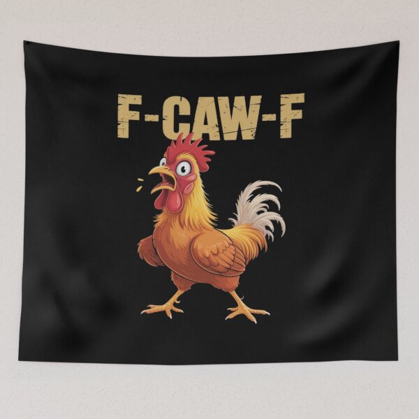 Item preview, Funny F-Caw-F Chicken designed and sold by karenhawthorne.