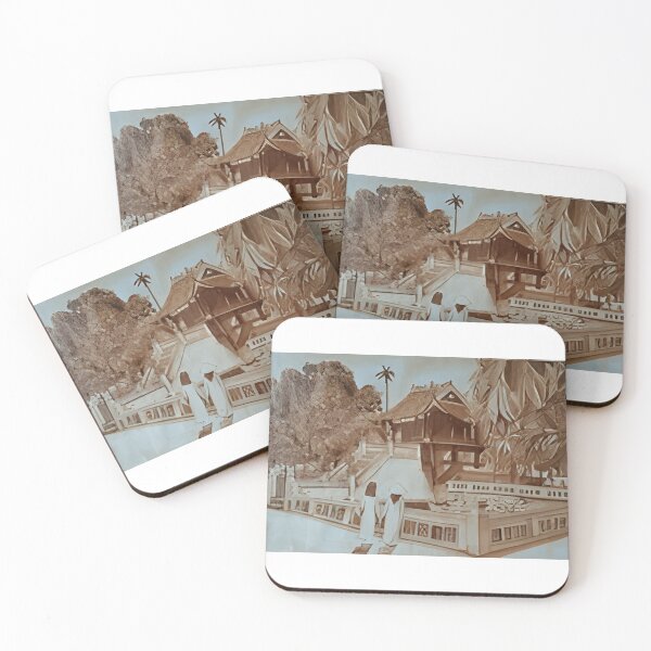 Item preview, 4 Historic One Pillar Pagoda with Visitors designed and sold by JamesDriggers.