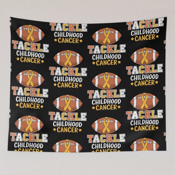 Item preview, Tackle Childhood Cancer Awareness Football Gold Ribbon Kids designed and sold by BLZART.