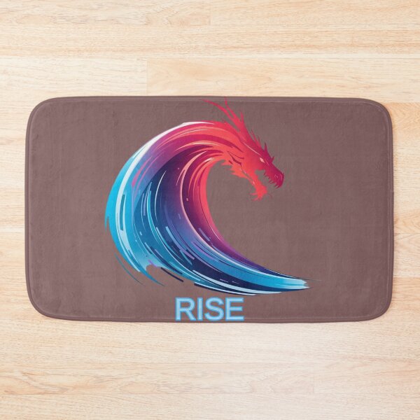 Item preview, Rise Dragon Wave Design – Futuristic Neon Fire and Water Artwork designed and sold by WovennDesigns.