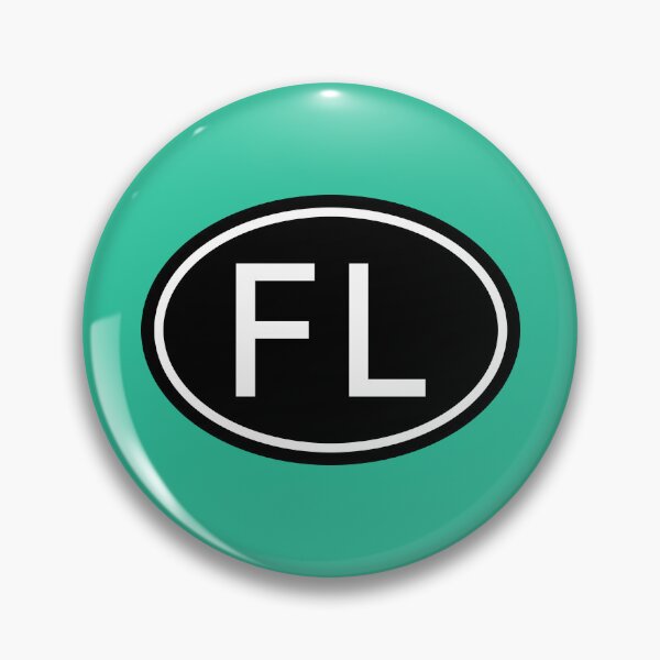 Item preview, FL Initials Monogram Oval White Letters designed and sold by Jeallan Designs.