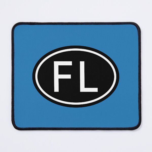 Item preview, FL Initials Monogram Oval White Letters designed and sold by Jeallan Designs.