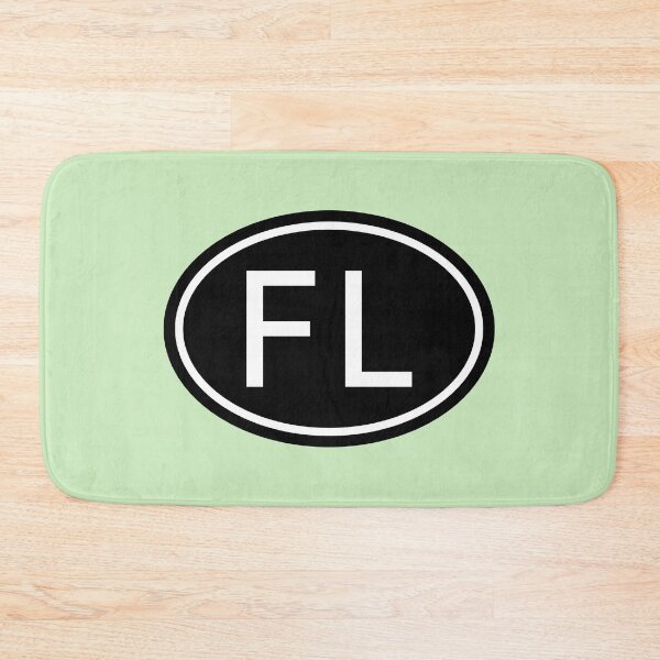 Item preview, FL Initials Monogram Oval White Letters designed and sold by Jeallan Designs.