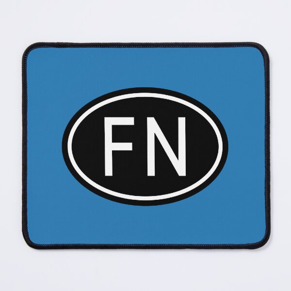 Item preview, FN Initials Monogram Oval White Letters designed and sold by Jeallan Designs.