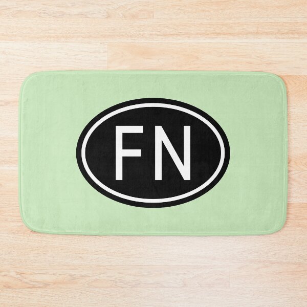 Item preview, FN Initials Monogram Oval White Letters designed and sold by Jeallan Designs.