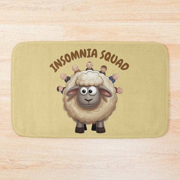Item preview, Funny Sheep Sticker – Insomnia Squad | Sleep Struggle, Humor & Relatable Quote designed and sold by stickmanvibes.