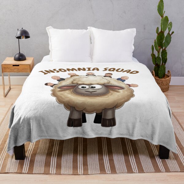 Item preview, Funny Sheep Sticker – Insomnia Squad | Sleep Struggle, Humor & Relatable Quote designed and sold by stickmanvibes.