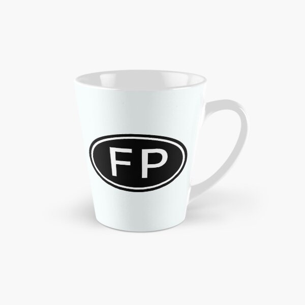 Item preview, FP Initials Monogram Oval White Letters designed and sold by Jeallan Designs.