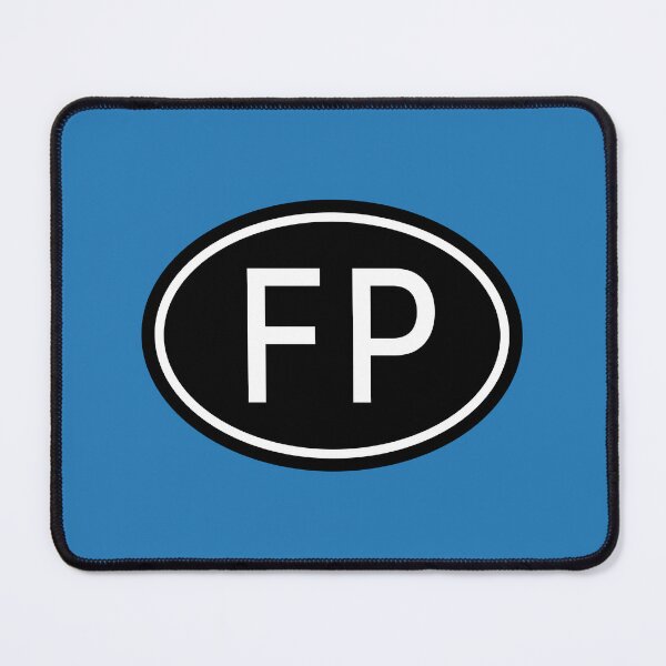 Item preview, FP Initials Monogram Oval White Letters designed and sold by Jeallan Designs.