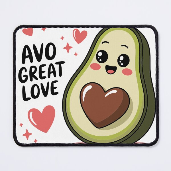 Item preview, Cute Avocado Kawaii Design | Avo Great Love Funny Food Pun Valentine’s Art designed and sold by Cozyscribbles.