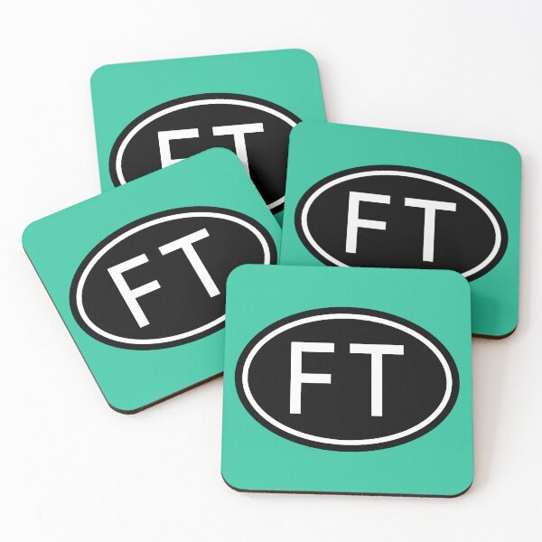 Item preview, FT Initials Monogram Oval White Letters designed and sold by Jeallan Designs.