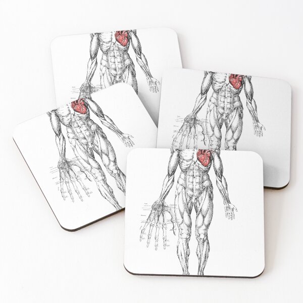 Item preview, Anatomical Human Body with Heart – Vintage Anatomy Illustration designed and sold by chillprint1.