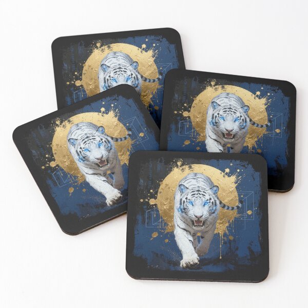 Item preview, Crystal Tiger Emergence - Fierce Wildlife Splash Art designed and sold by JackrabbitPub.