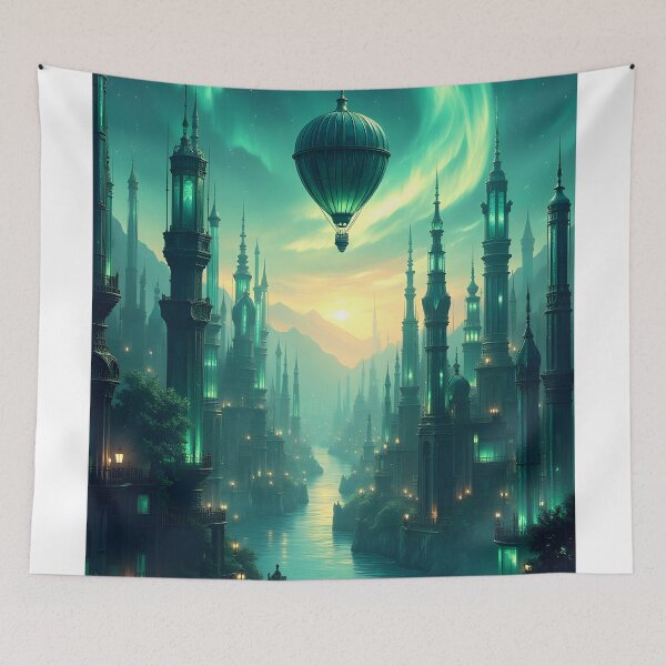Item preview, Celestial Voyage Over the Enchanted City designed and sold by oanaunciuleanu.