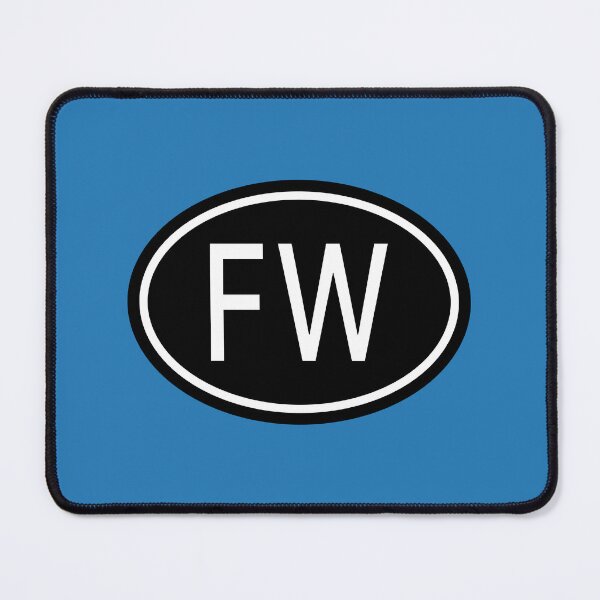 Item preview, FW Initials Monogram Oval White Letters designed and sold by Jeallan Designs.