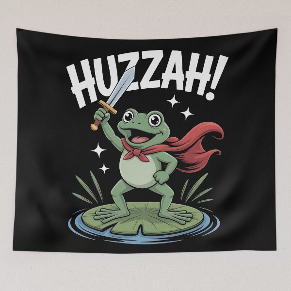 Item preview,  Huzzah! Confident Frog Knight designed and sold by DarylWelsh2024.